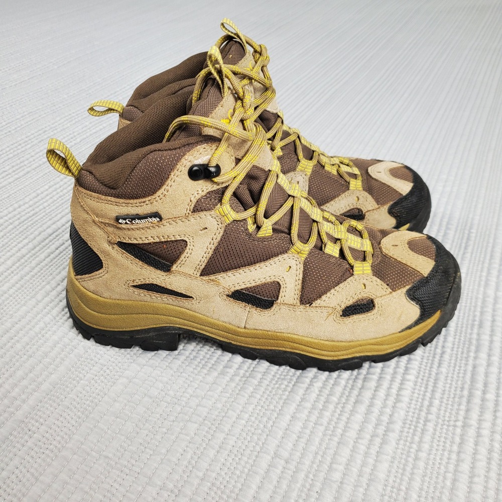 Columbia Hiking Boots Womens 8 Brown Tan Suede Mesh Mid BL3620-230